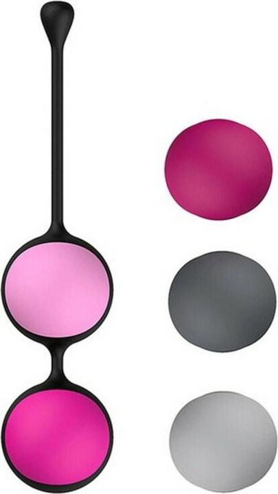 Actual product image Liebe Kewos" Black/Cerise, Kegel Workout System, Ball Set of Four Love Balls