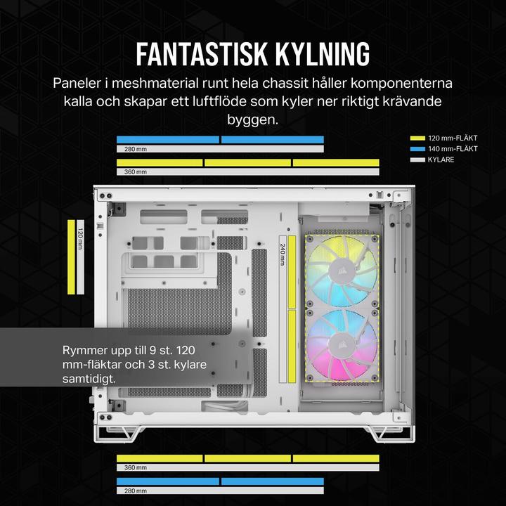 Image du produit Corsair Boîtier iCUE 2500X RGB Midi TG blanc (mATX)