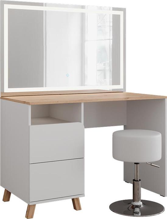 Vicco Coiffeuse Julia, Blanc, 90 cm avec Miroir LED Vicco Coiffeuse Julia, Blanc, 90 cm avec Miroir LED