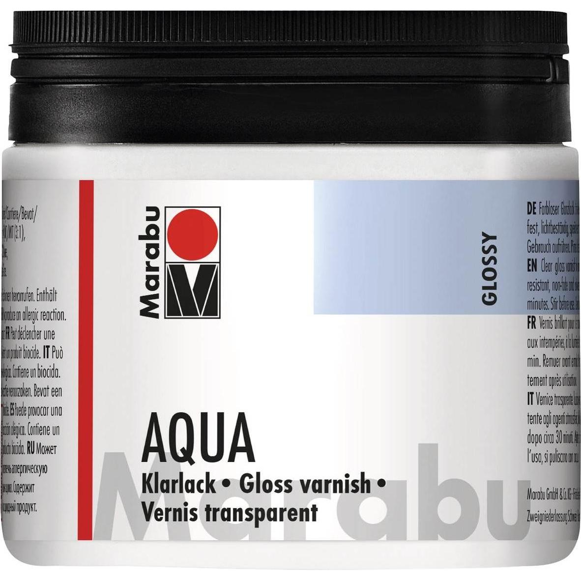 Marabu, Künstlerfarbe + Bastelfarbe, Aqua-Klarlack 500 ml (Transparent, 500 ml)