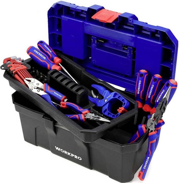 Actual product image Workpro PVC plastic tool box 41 x 23 x 20.5 cm