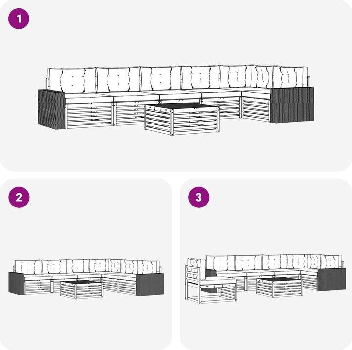 Produktbild vidaXL Outdoor-Sofa