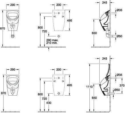 Actual product image Villeroy & Boch Urinal lid O.NOVO