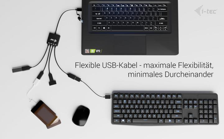 Produktbild i-tec Usb-C/A Cable Hub 4 Ports (USB-C, 4 Ports)