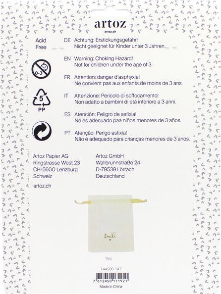 Produktbild Artoz Baumwollbeutel mittel, weiss (3x)