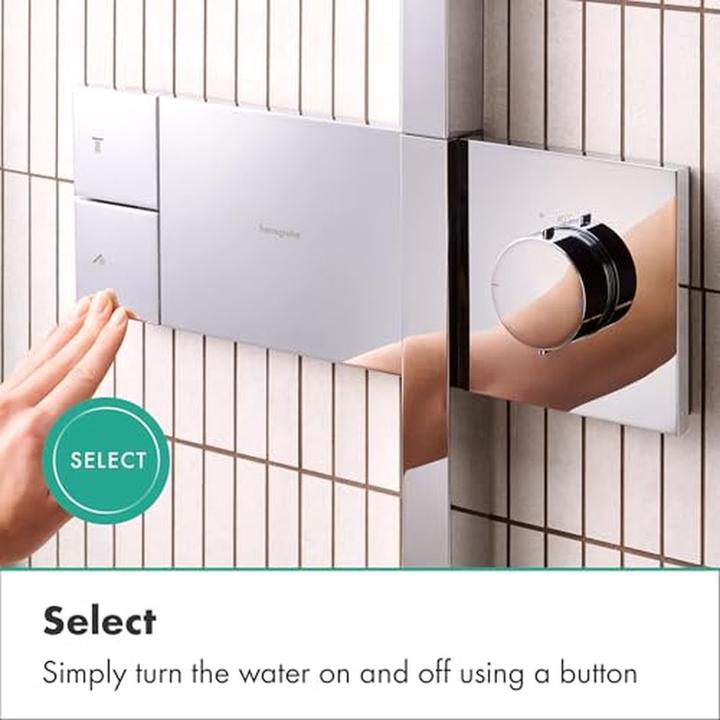 Actual product image hansgrohe Raindance Alive S EcoSmart Thermostatic Shower System with Rain Shower and Hand Shower