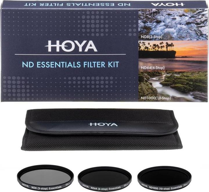 Actual product image Hoya 58mm ND Essentials Filter Kit 8/64/1000 (58 mm, Neutral density filter)