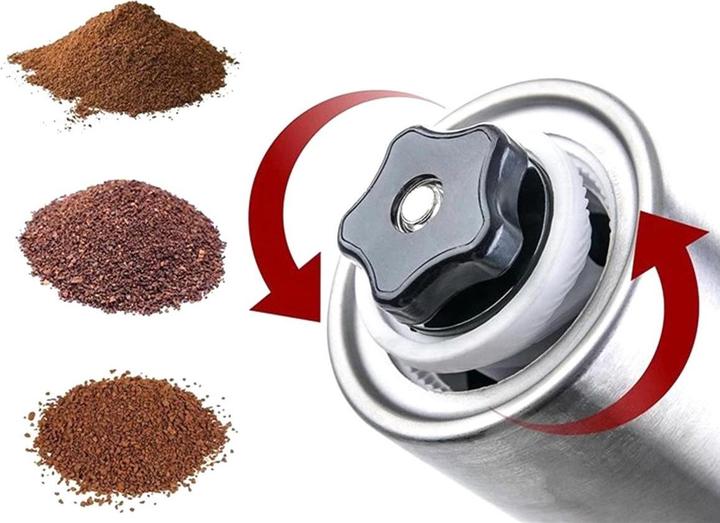 Produktbild ATL Telecom Ltd AG839A Kaffeemühle aus Stahl und Silber