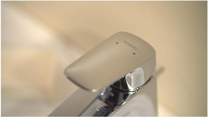 Actual product image hansgrohe Logis single-lever basin mixer 100 with pop-up waste