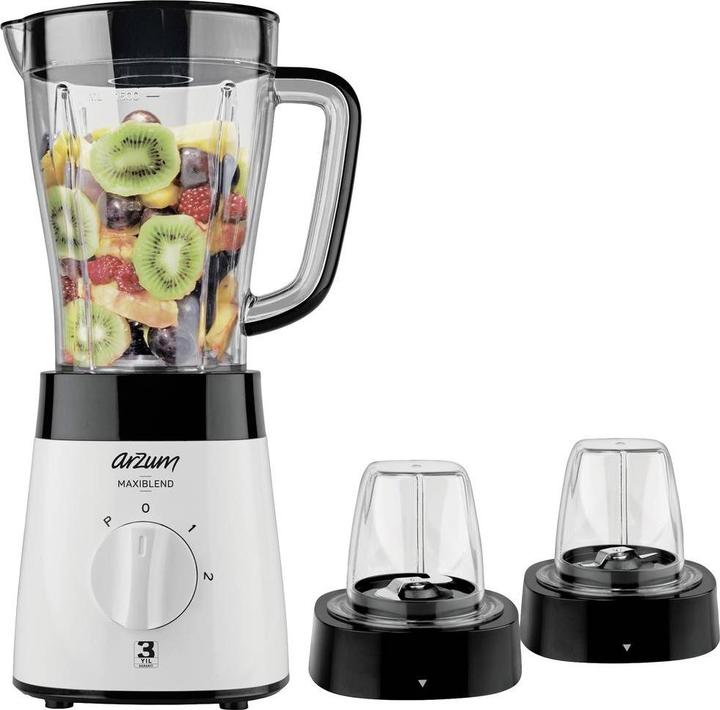 Produktbild Arzum AR1057 Standmixer 500W Weiss/Schwarz (500 W)