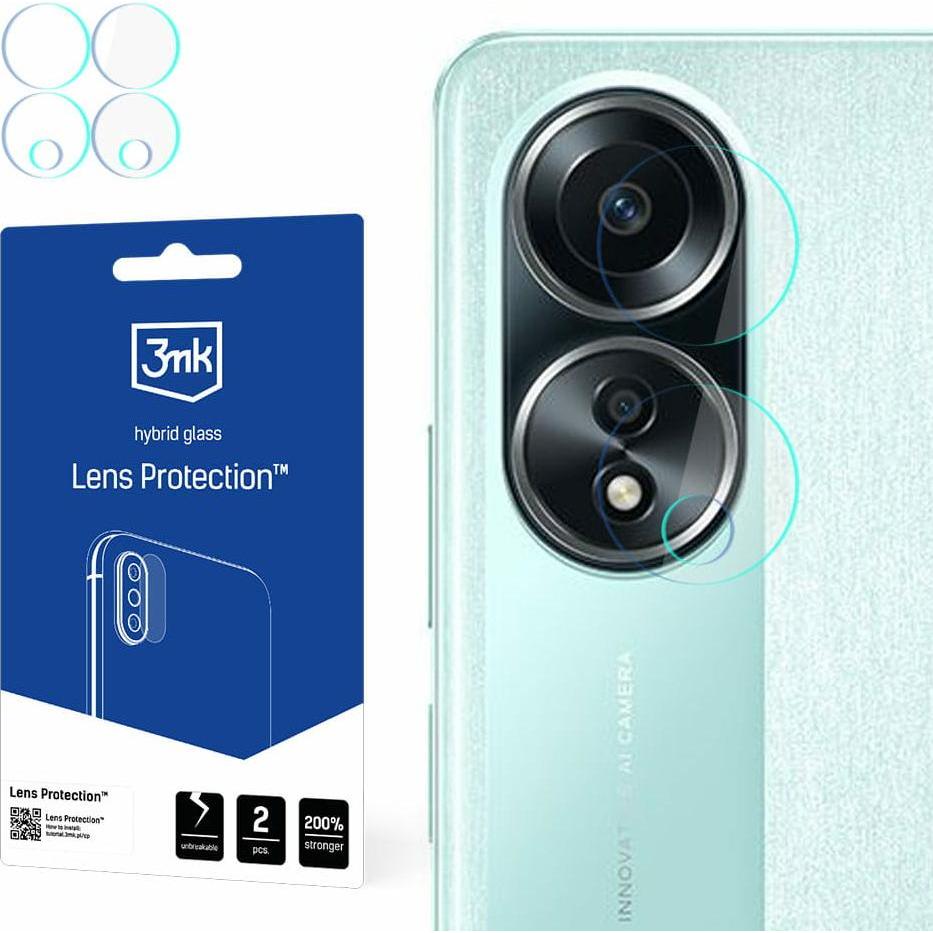 Thumbnail - 3MK Lens Protect Oppo A58 4G Ochrona na obiektyw aparatu 4szt (1 Stück, Oppo A58 4G), Smartphone Schutzfolie, Schwarz