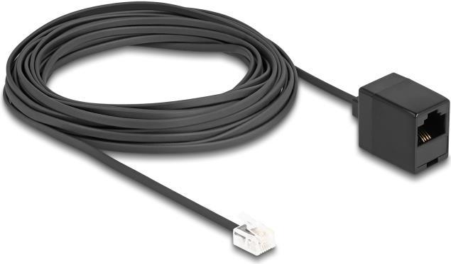 Actual product image Delock Telephone cable RJ11 plug to RJ45 socket black 10 m