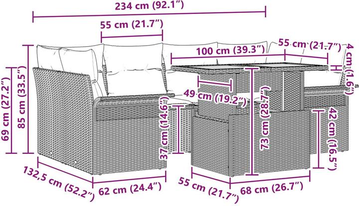 Produktbild vidaXL Garten-Sofa-Set