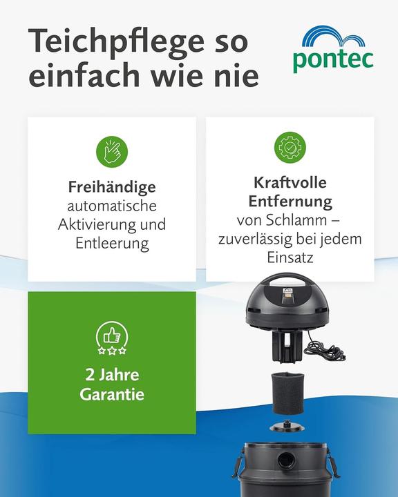 Immagine prodotto Pontec Aspirapolvere per laghetti Pondomatic (Aspirapolvere a umido e a secco)