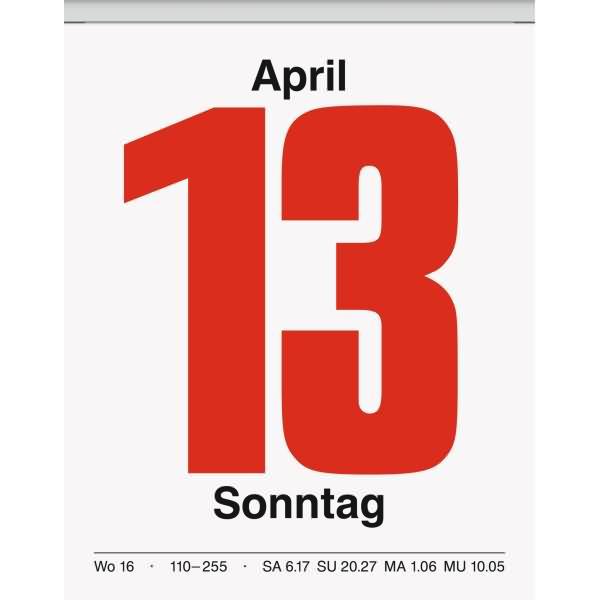 Produktbild Abreisskalender 98x142mm 2025 (Deutsch)
