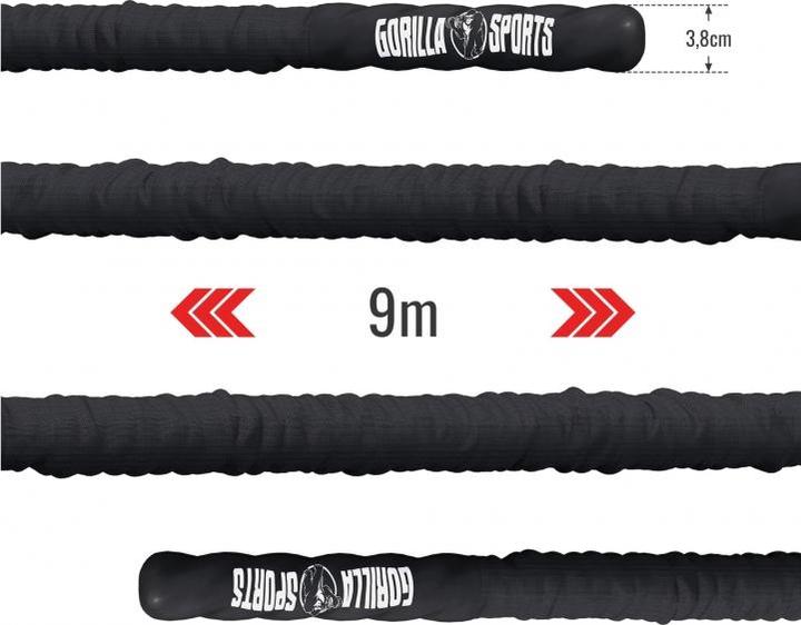 Actual product image Gorilla Sports Battle Rope in various lengths and thicknesses. Lengths and thicknesses