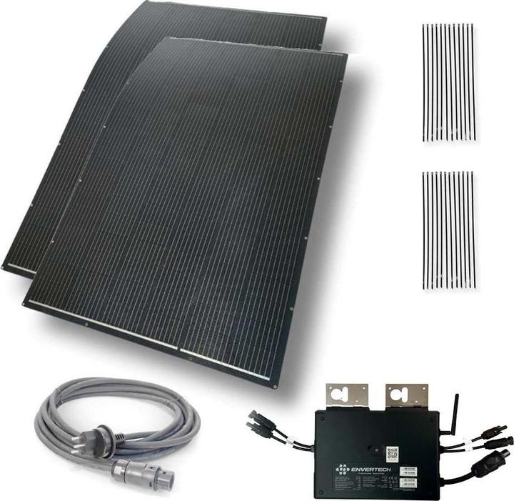 Actual product image Autosolar Balkonsolar 750W flex - Plug & Play Solaranlage mit APP (750 W)