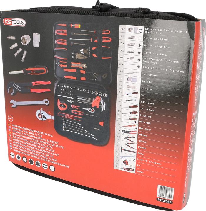 Actual product image KS Tools Universal-Werkzeugtasche (62 pieces)