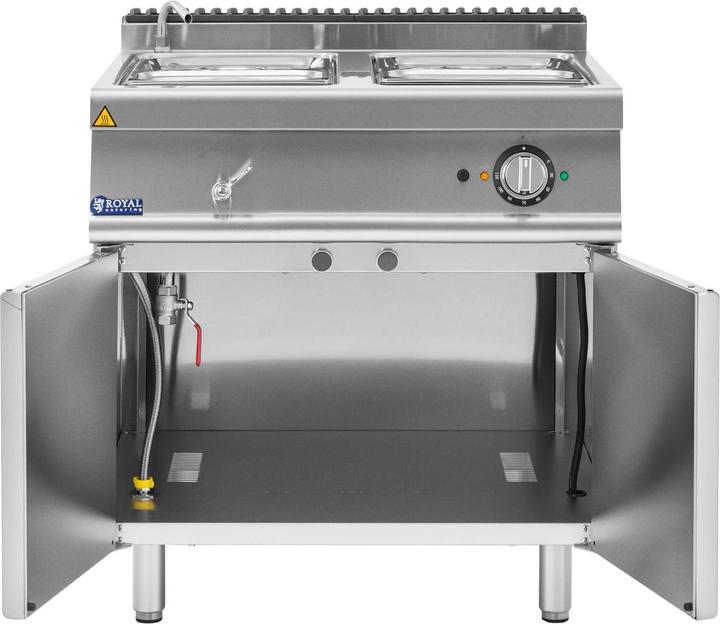 Produktbild Royal Catering Bain-Marie mit Unterschrank Warmhaltebehälter Speisenwärmer 2 GN 1/2 + 2 GN 1/3