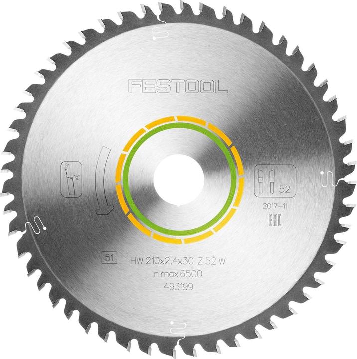 Actual product image Festool Circular saw blade HW 210x2,4x30 W52