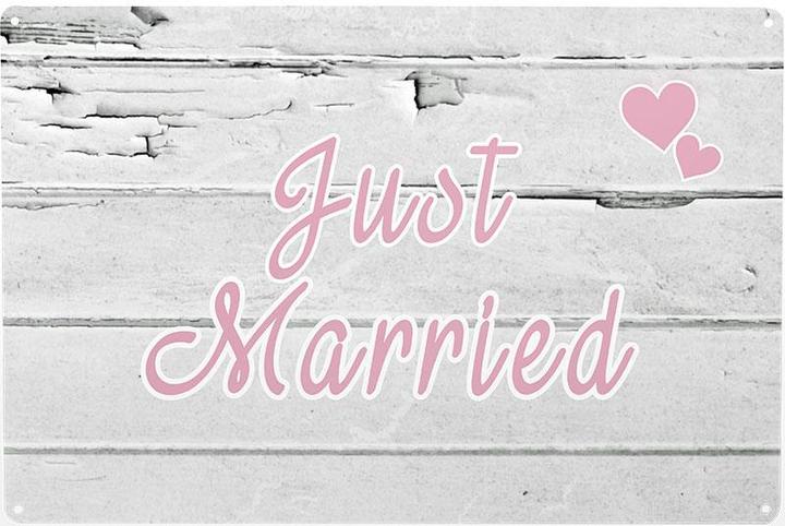 Produktbild Trend Import Blechschild - Just Married (29.5 x 20.5 cm)
