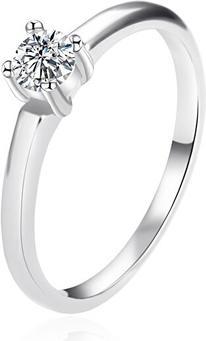 Actual product image Agato - Charming silver ring with zircon AGT-R05W - Circuit: 60 mm (60)