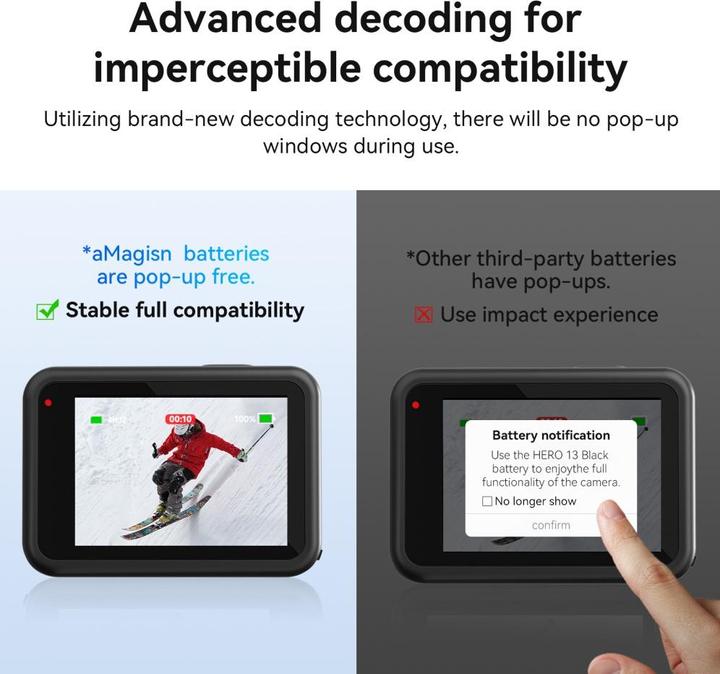 Actual product image aMagisn GoPro Hero 13 Enduro Ersatz Akku