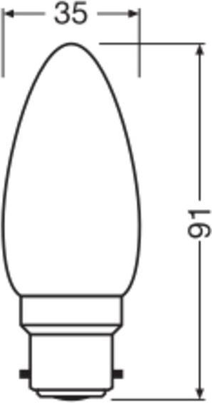 Actual product image Osram LED Superstar Classic B 40 Filament DIM 3.4W 82 Frosted B22d (B22d, 470 lm, 6 x)