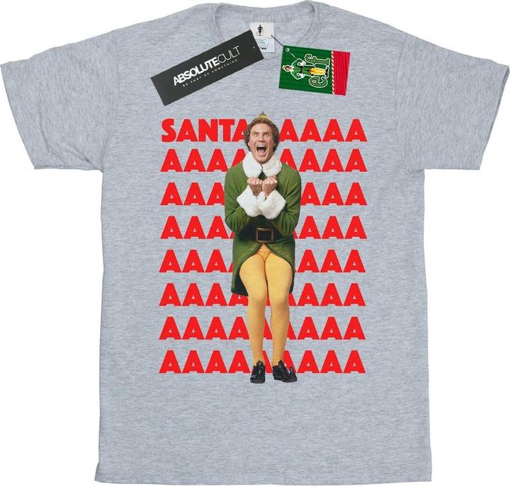 Immagine prodotto Elf Buddy Santa Scream Maglietta Ragazzi (116)