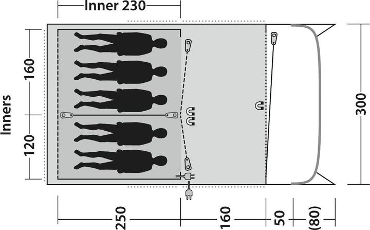 Actual product image Outwell Utah 5 (Tunnel tent, 25.60 kg, 5 persons)