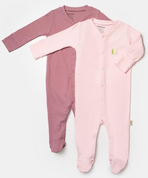 Produktbild BabyCosy Strampler mit Füssen, 2 Pack (56)