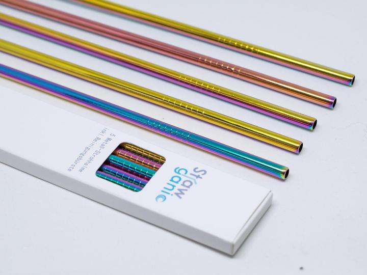 Immagine prodotto Strawganic Acciaio Arcobaleno Dritto (5 x)