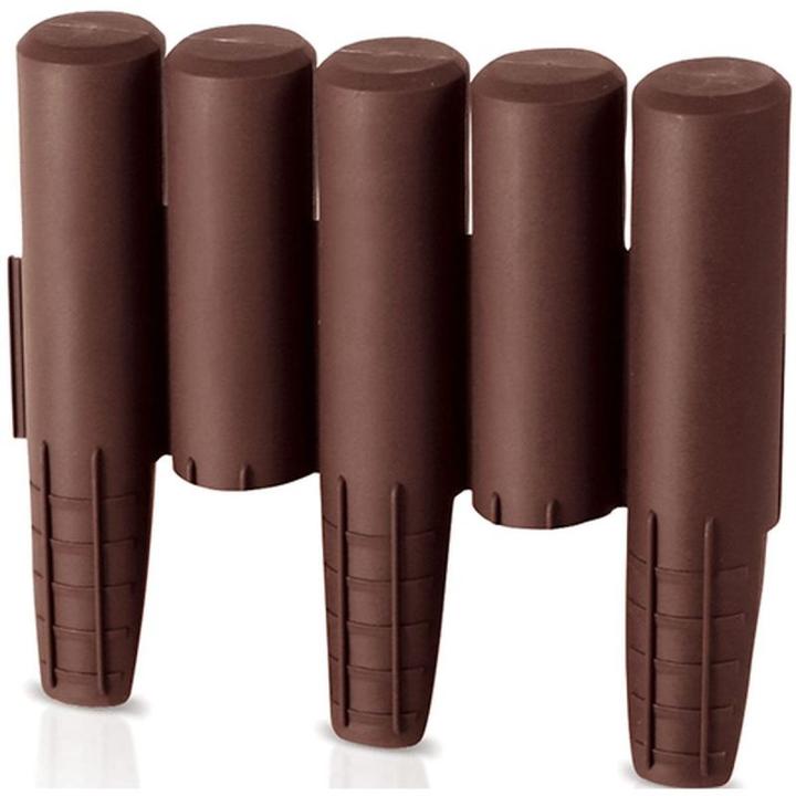 Produktbild Prosperplast Palisade 2,7 m Beetumrandung Rasenkante Randstein Kantenstein, braun, 31 x 28 x 26,6 cm (270 cm)