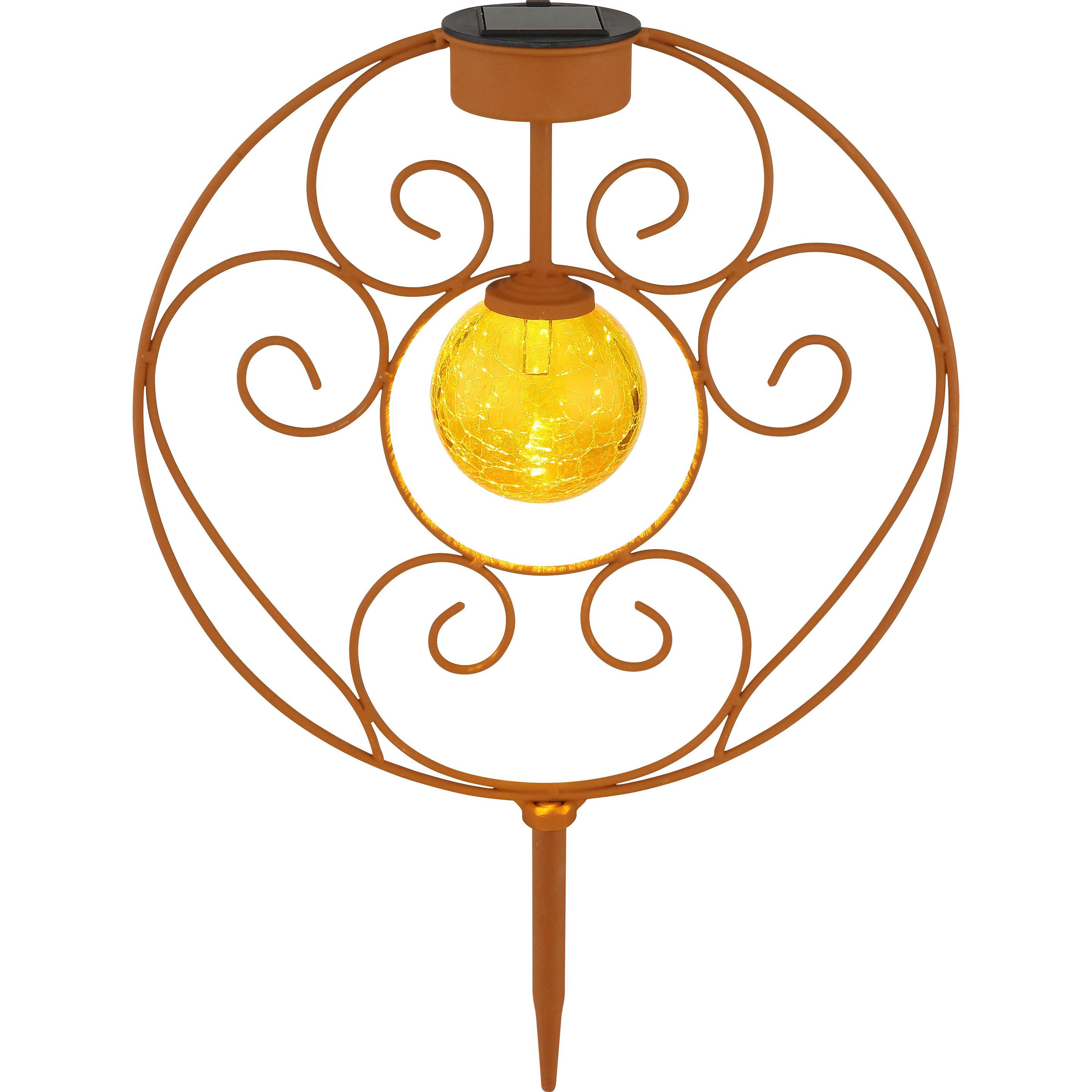 Globo, Gartenbeleuchtung, Solarleuchte Metall Rostfarben, 1xled (IP44)