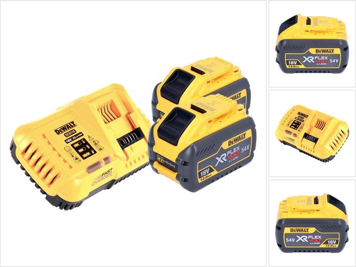 DeWalt DCB 118 Y2 Akku Starter Set 18 V / 54 V 2x XR FLEXVOLT Akku 12 Ah + LadegerÃ¤t (54 V)