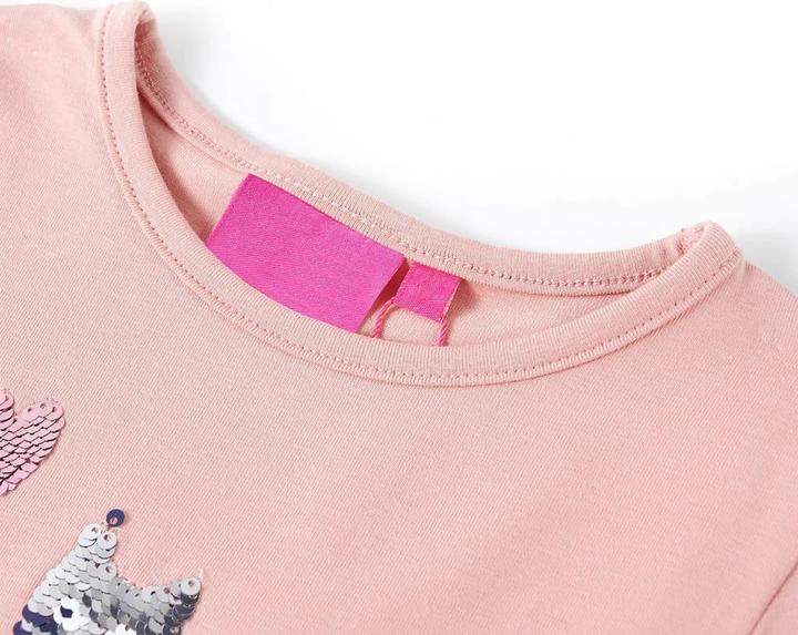 Produktbild vidaXL Kinder-Langarmshirt Ecru 140,Material: 95 % Baumwolle. 5 (140)