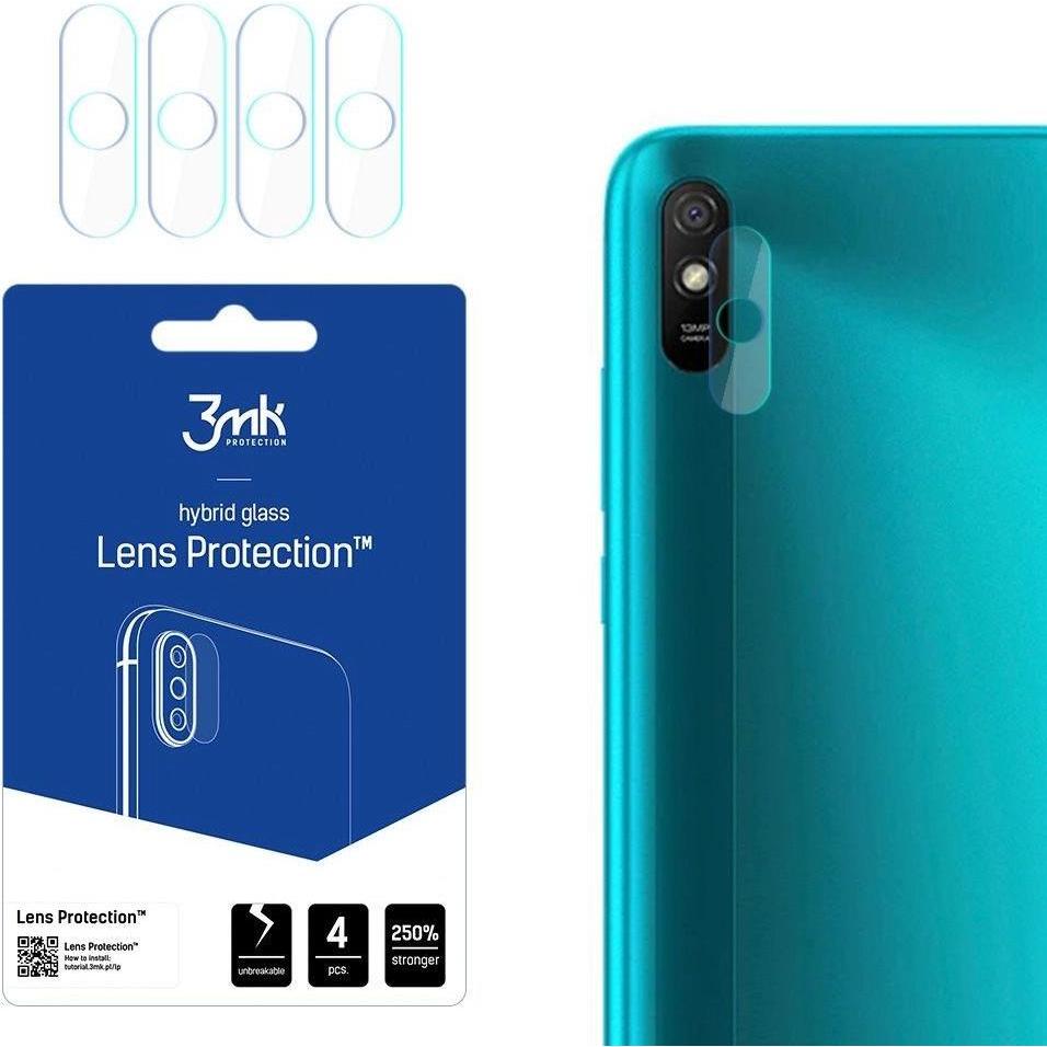 3Mk Trasparente Hybrid Glass Lens Protection For Xiaomi Redmi 9A (1 Pz., Xiaomi Redmi 9A), Pellicola Protettiva Smartphone,