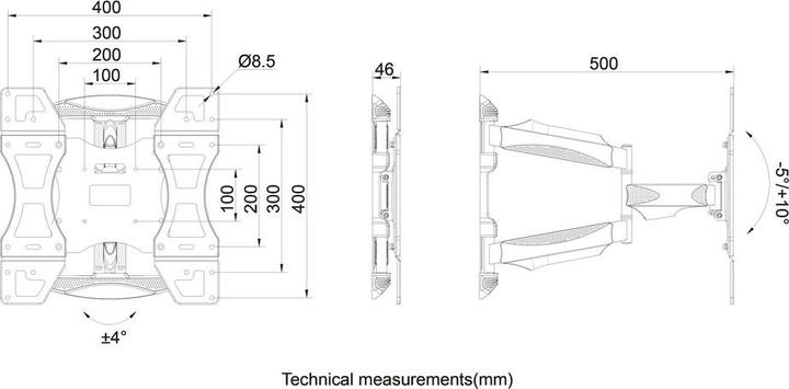 Produktbild Multibrackets Flexarm Full Motion (Wand, 55", 30 kg)