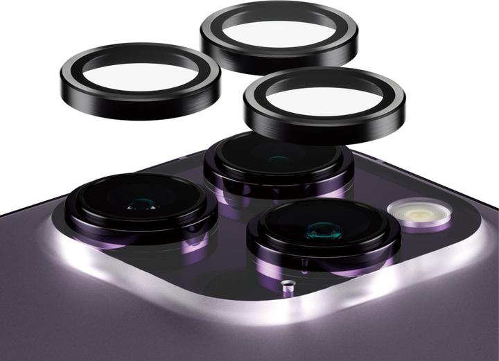 PanzerGlass CP PP Rings for iPhone 14 Pro/14 Pro Max black (1 Stück, Apple iPhone 14 Pro, Apple iPhone 14 Pro Max)