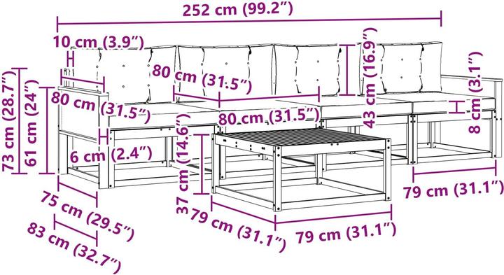 Produktbild vidaXL Outdoor-Sofa