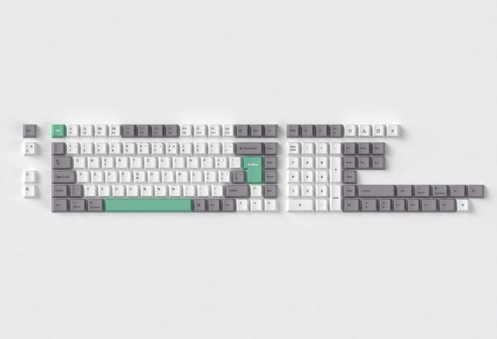 Weiss, Grau, Mint