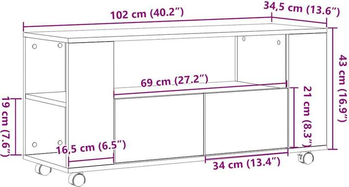 Produktbild VidaXL Songan (102 x 34.5 x 43 cm)