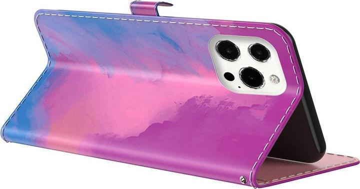 Actual product image Art iPhone 13 Pro book case Case with card slot Pink Purple (Apple iPhone 13 Pro)
