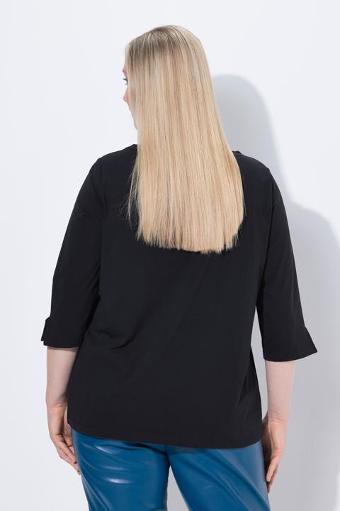Produktbild Ulla Popken Shirt, Blüte, U-Boot-Ausschnitt, Langarm (62)