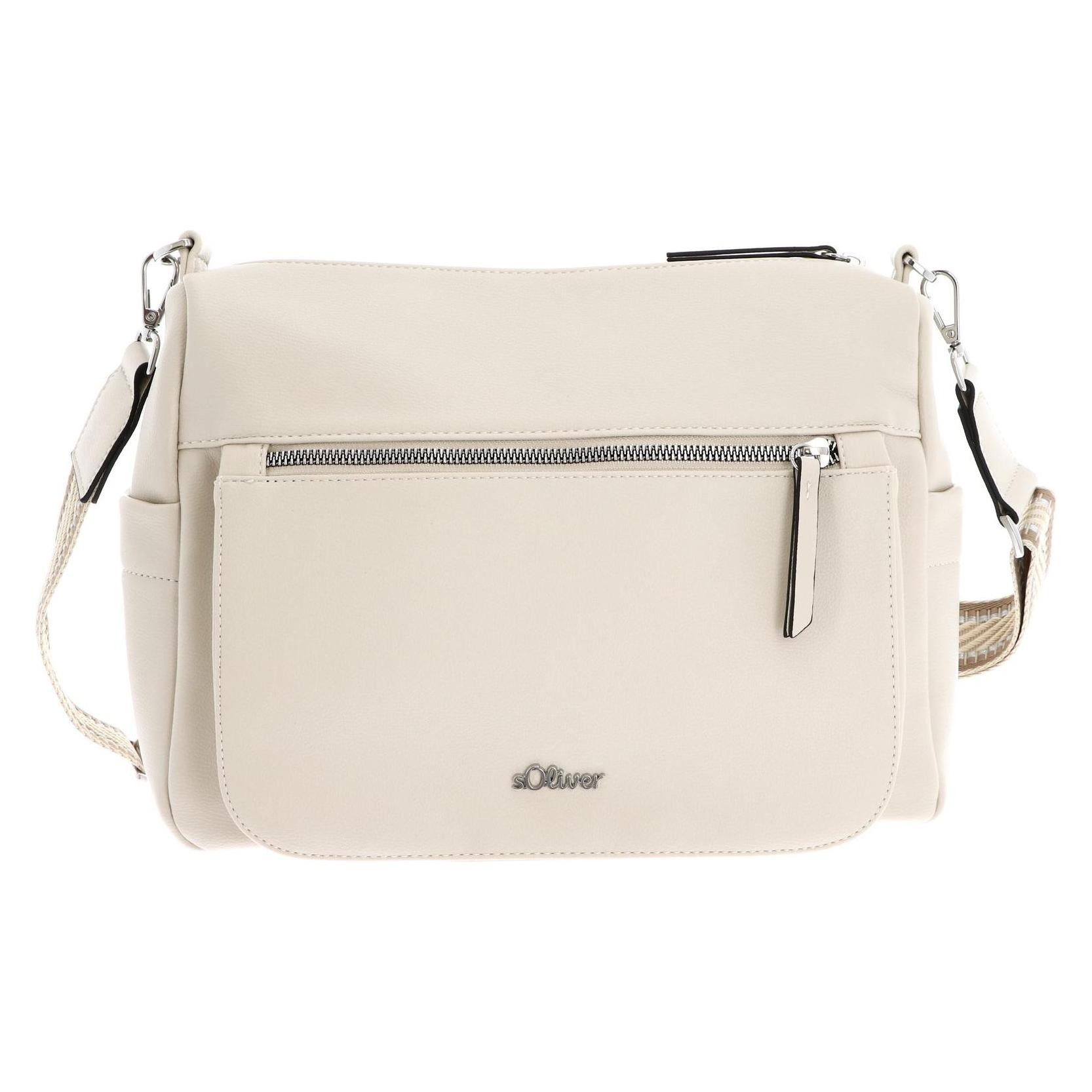 S.Oliver, Damen, Handtasche, Tasche Hobo-Tasche Mit Abnehmbaren Riemen Und Reissverschlussfach, Beige