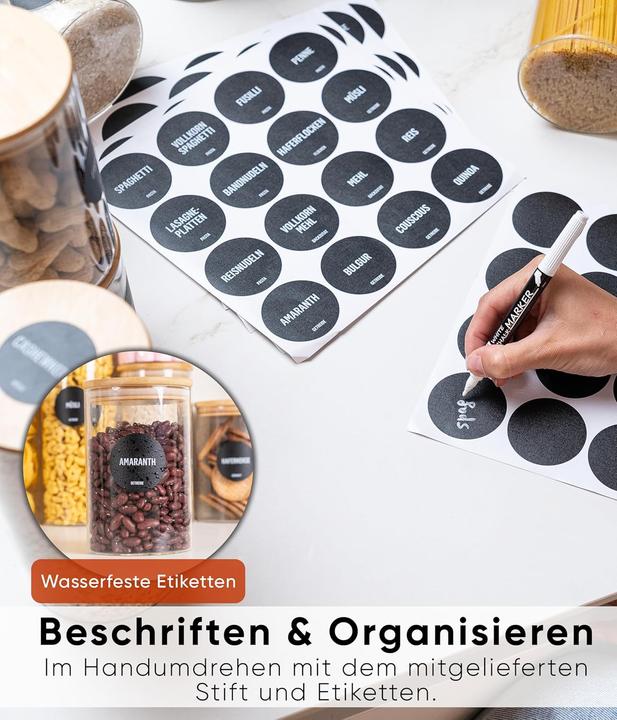 Produktbild Deco haus Vorratsgläser-Set mit Deckel (1.40 l)