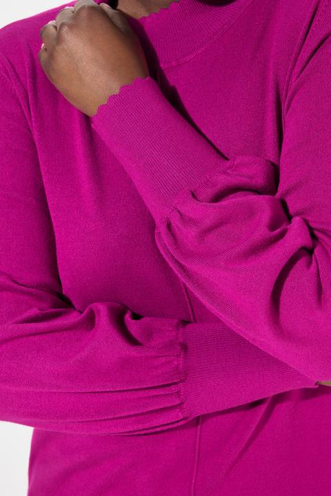 Produktbild Ulla Popken Pullover, Muschelsaum, Stehkragen, Langarm (58)