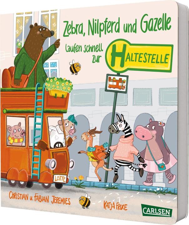 Image du produit Le zèbre, l'hippopotame et la gazelle courent rapidement vers... Arrêt! (Allemand)