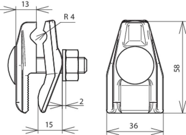 Produktbild Dehn Anschlussklemme RG Klemmbereich Fl 0,4- 371007 (Sonstige)
