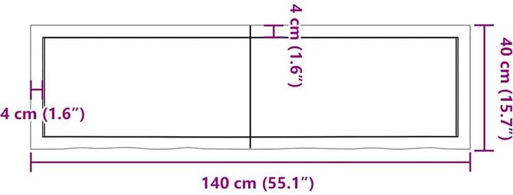 Actual product image vidaXL Saba (140 x 40 x 6 cm)